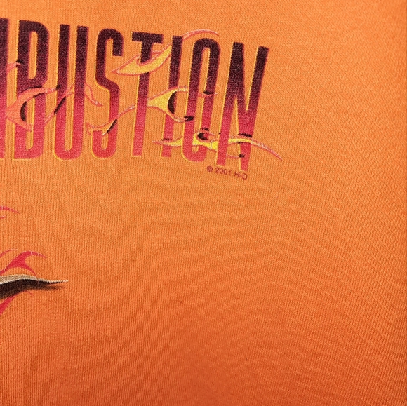 RARE Vintage 2001 Harley Davidson Eternal Combustion Maui Hawaii T-shirt - Picture 2 of 7